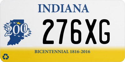 IN license plate 276XG