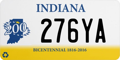 IN license plate 276YA