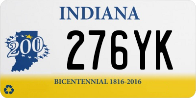 IN license plate 276YK