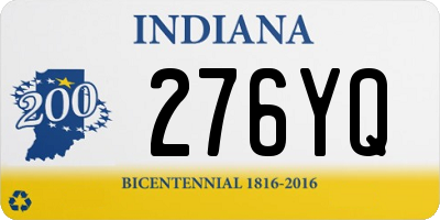 IN license plate 276YQ