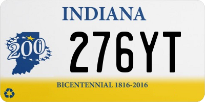 IN license plate 276YT