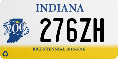 IN license plate 276ZH