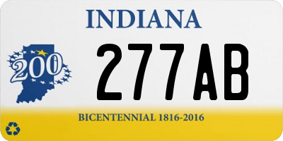 IN license plate 277AB