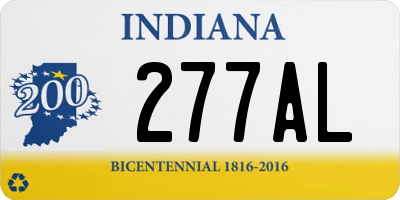 IN license plate 277AL