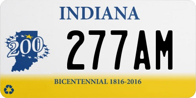 IN license plate 277AM