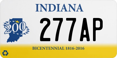 IN license plate 277AP