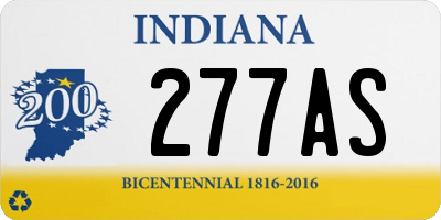 IN license plate 277AS