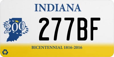 IN license plate 277BF