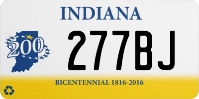 IN license plate 277BJ