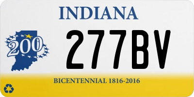 IN license plate 277BV