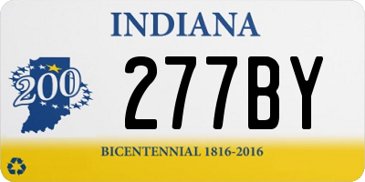 IN license plate 277BY