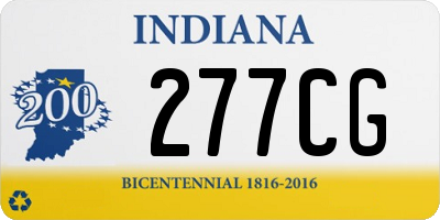 IN license plate 277CG