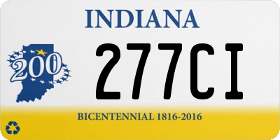 IN license plate 277CI