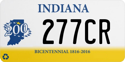 IN license plate 277CR