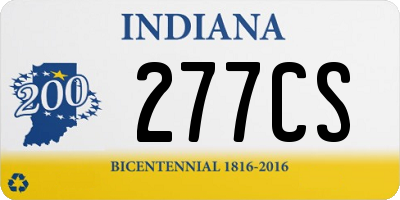 IN license plate 277CS