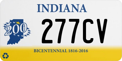 IN license plate 277CV