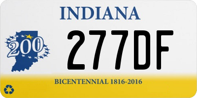 IN license plate 277DF