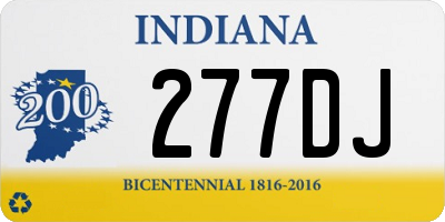 IN license plate 277DJ