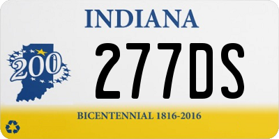 IN license plate 277DS