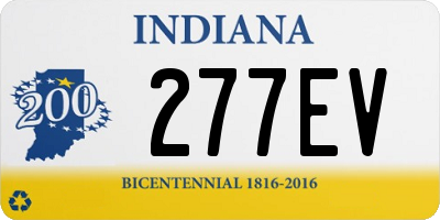 IN license plate 277EV