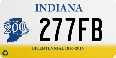 IN license plate 277FB