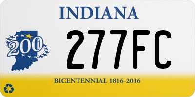 IN license plate 277FC