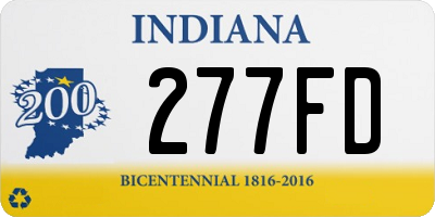 IN license plate 277FD