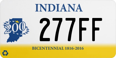 IN license plate 277FF