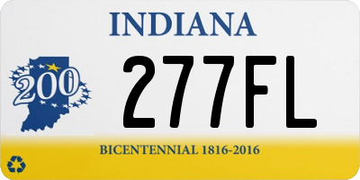 IN license plate 277FL