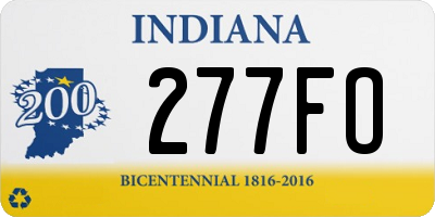 IN license plate 277FO