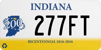 IN license plate 277FT