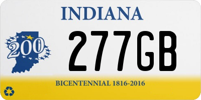 IN license plate 277GB