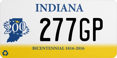 IN license plate 277GP