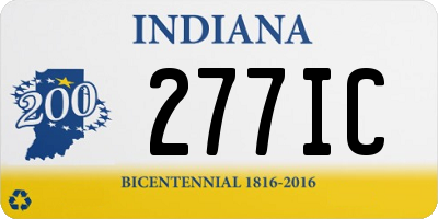 IN license plate 277IC