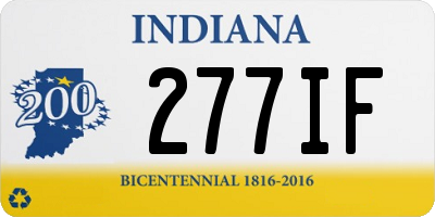 IN license plate 277IF