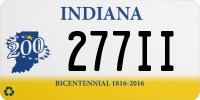 IN license plate 277II