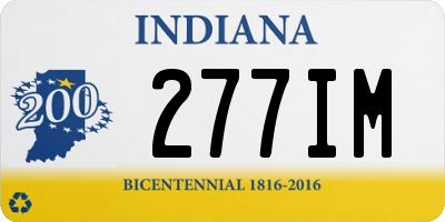 IN license plate 277IM