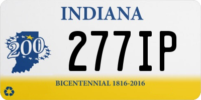 IN license plate 277IP