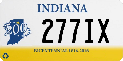 IN license plate 277IX