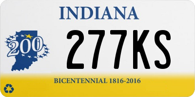 IN license plate 277KS