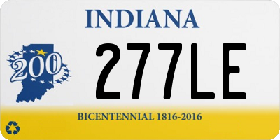 IN license plate 277LE