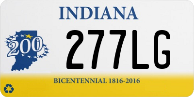IN license plate 277LG