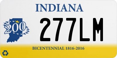 IN license plate 277LM