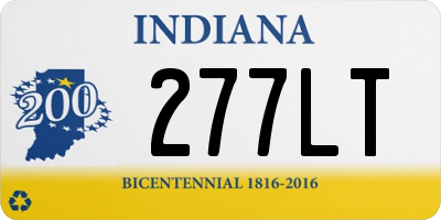 IN license plate 277LT