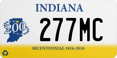 IN license plate 277MC