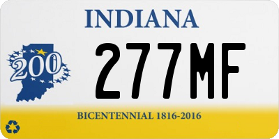 IN license plate 277MF