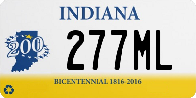 IN license plate 277ML