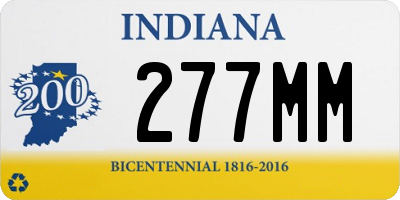 IN license plate 277MM