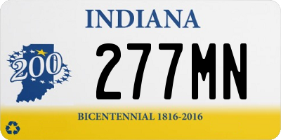 IN license plate 277MN