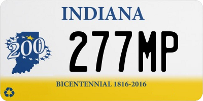 IN license plate 277MP